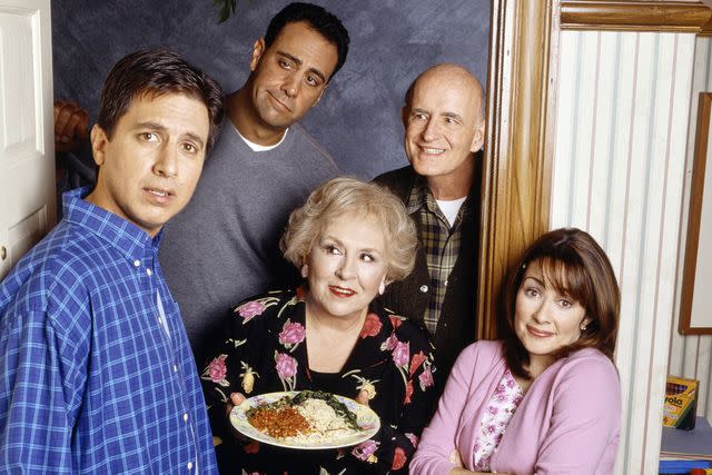 CBS via Getty (From left to right) Ray Romano, Brad Garrett, Doris Roberts, Peter Boyle, and Patricia Heaton on 'Everybody Loves Raymond'