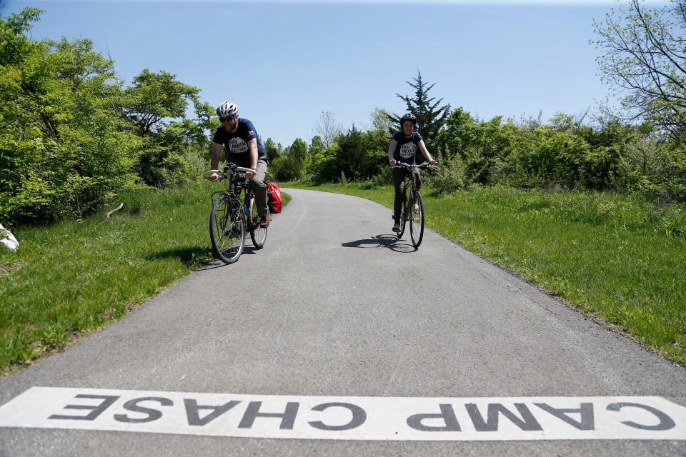 Riders enjoy the Camp Chase Trail.