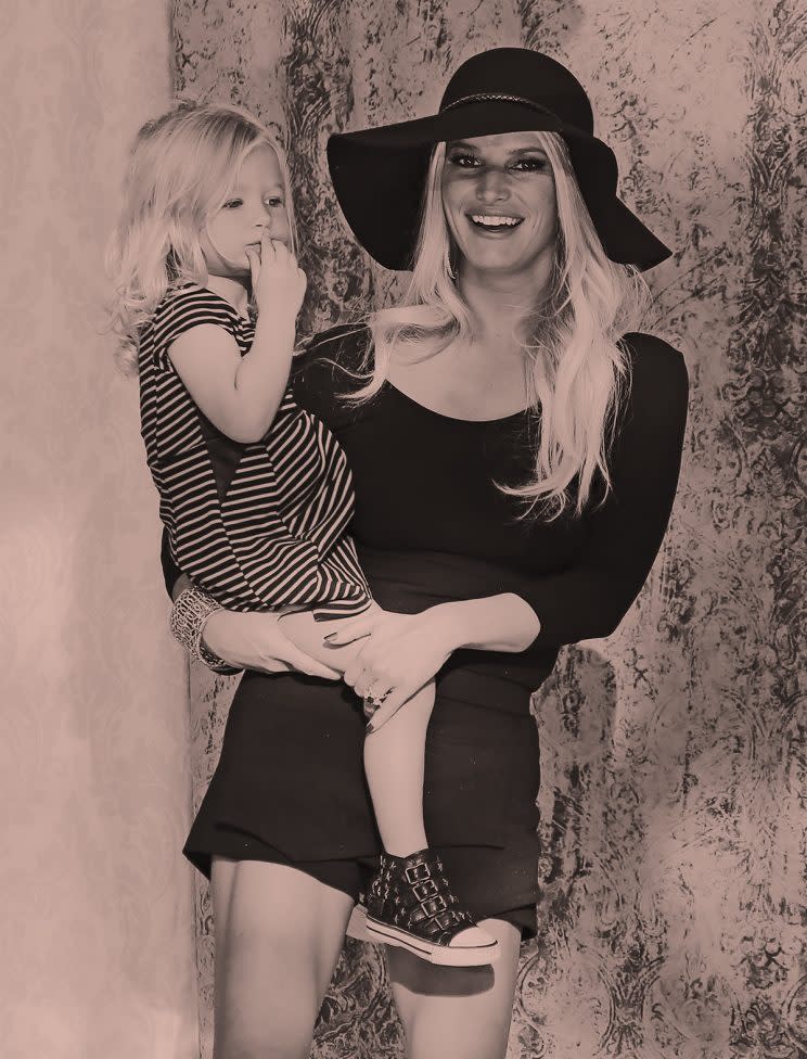 Jessica Simpson and her daughter Maxwell Johnson. (Photo: Splash)