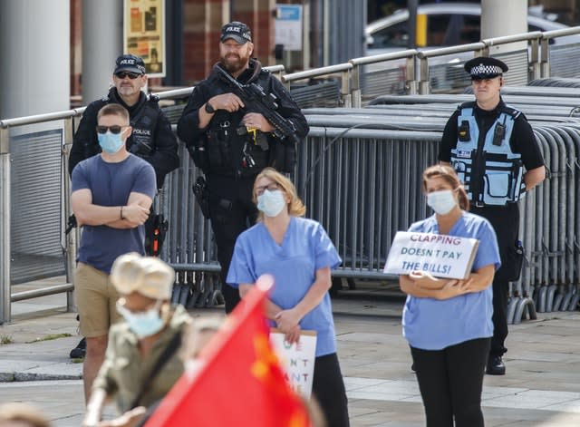 NHS national pay protest