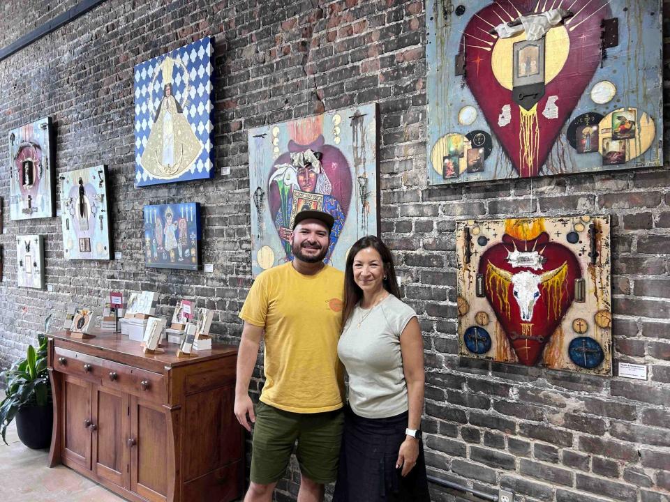 Hattiesburg artists Hector Boldo and Jacqueline Wooton, seen Sept. 14, 2023, started an organization to bring together Latinx artists in Mississippi,