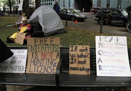 Signs of the Wall Street Protest