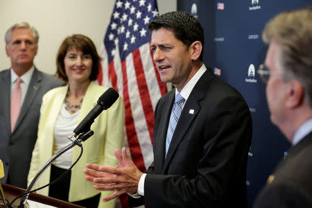 Speaker of the House Paul Ryan (R-WI) speaks during a press briefing on Capitol Hill in Washington, U.S., September 6, 2017. REUTERS/Joshua Roberts