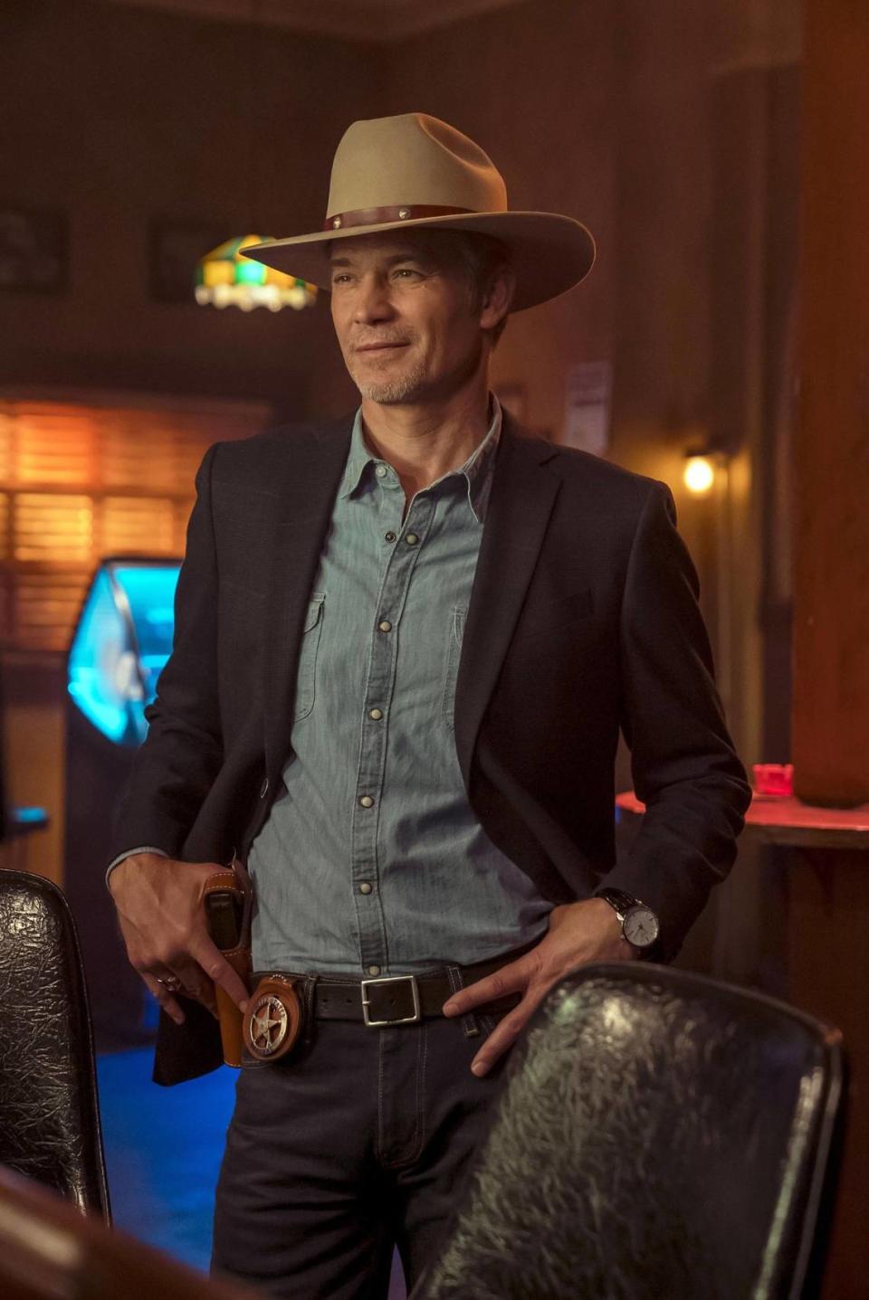 Timothy Olyphant recently reprised his role as Raylan Givens in “Justified: City Primeval.”