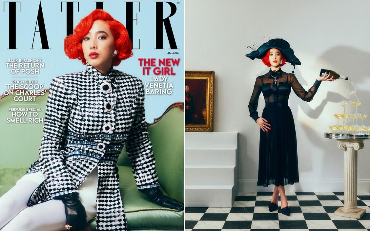 Lady Venetia Baring, the daughter of the 4th Earl of Cromer, is Tatler's March issue cover star