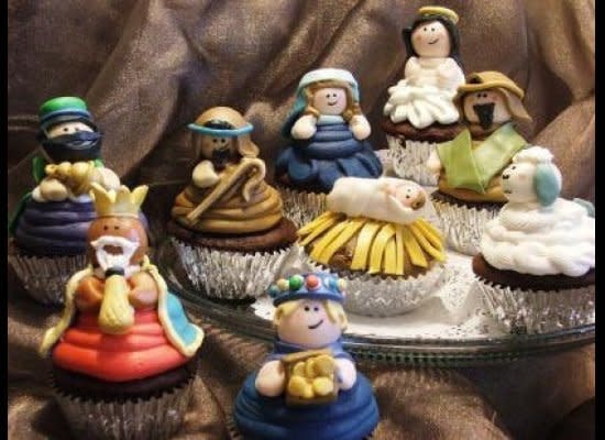 At first, Oestreicher was taken aback by the use of obviously commercial products, such as these cupcake toppers, even though they "weren't morally wrong." But he has learned to enjoy them. 