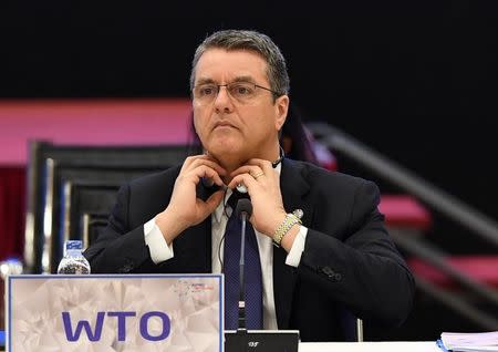 WTO Director-General Roberto Azevedo attends the APEC Ministers Responsible For Trade meeting in Hanoi, Vietnam May 20, 2017. REUTERS/Hoang Dinh Nam/Pool