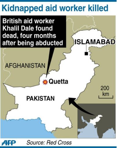 Graphic showing Quetta in Pakistan where British aid worker Khalil Dale was confirmed dead on Sunday, four months after he was abducted
