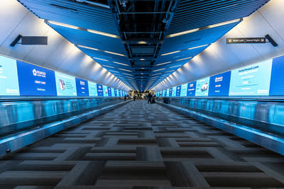 PenFed Credit Union Marketing Campaign Takes Over Concourse C Connector at Washington Dulles International Airport Greeting Millions as Travel Soars &amp; Capital Region Grows.