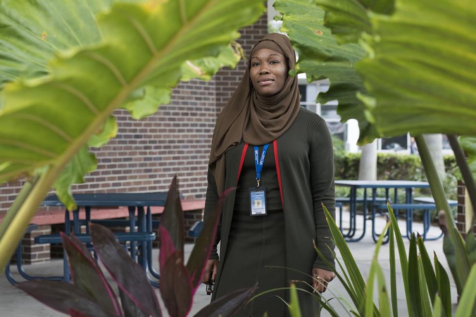 The academic char of the medical program at St. Petersburg College poses for a portrait.