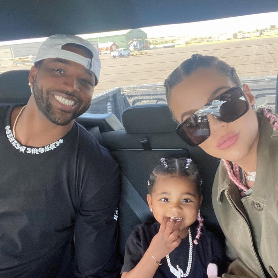 Tristan Thompson, Khloe Kardashian, True Thompson, Throwback, Birthday, Instagram