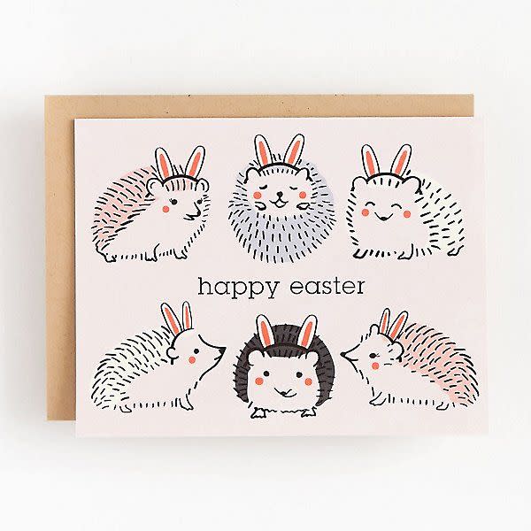 11) Bunny Hedgehogs Easter Card