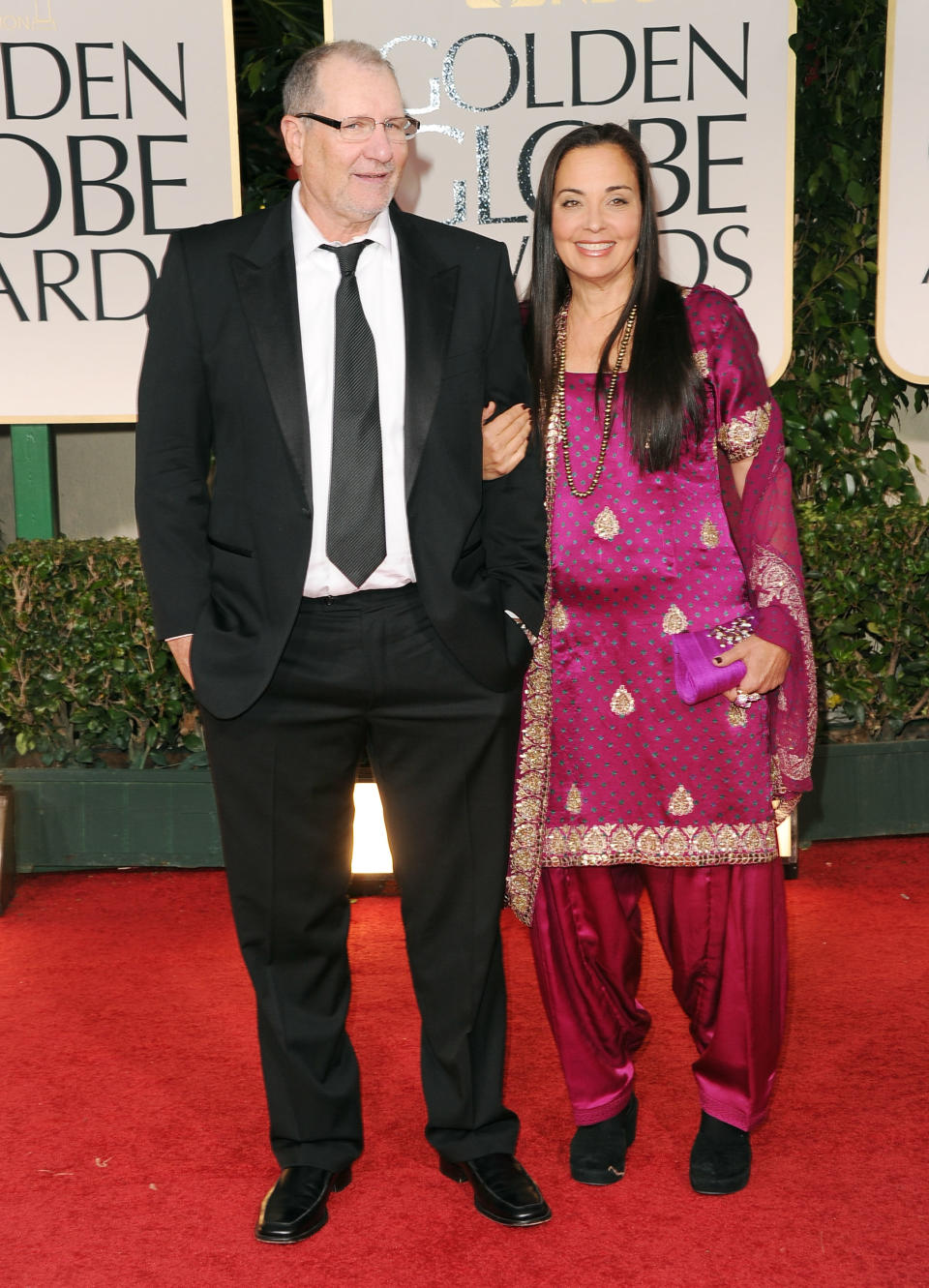 BEVERLY HILLS, CA - JANUARY 15: Actor Ed O'Neill and Catherine Rusoff arrives at the 69th Annual Golden Globe Awards held at the Beverly Hilton Hotel on January 15, 2012 in Beverly Hills, California. (Photo by Jason Merritt/Getty Images)