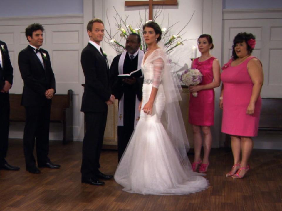 Robin's wedding day on How I Met Your Mother