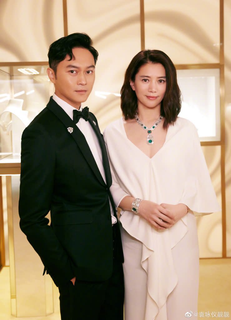 張智霖和袁詠儀結婚近21年依舊如膠似漆。（圖／翻攝自微博）