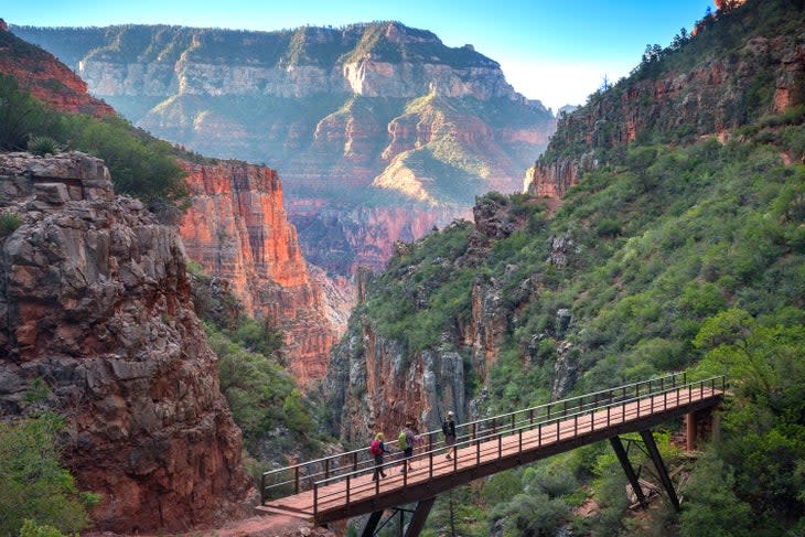 Bridge on the North Kaibab Trail in the Grand Canyon