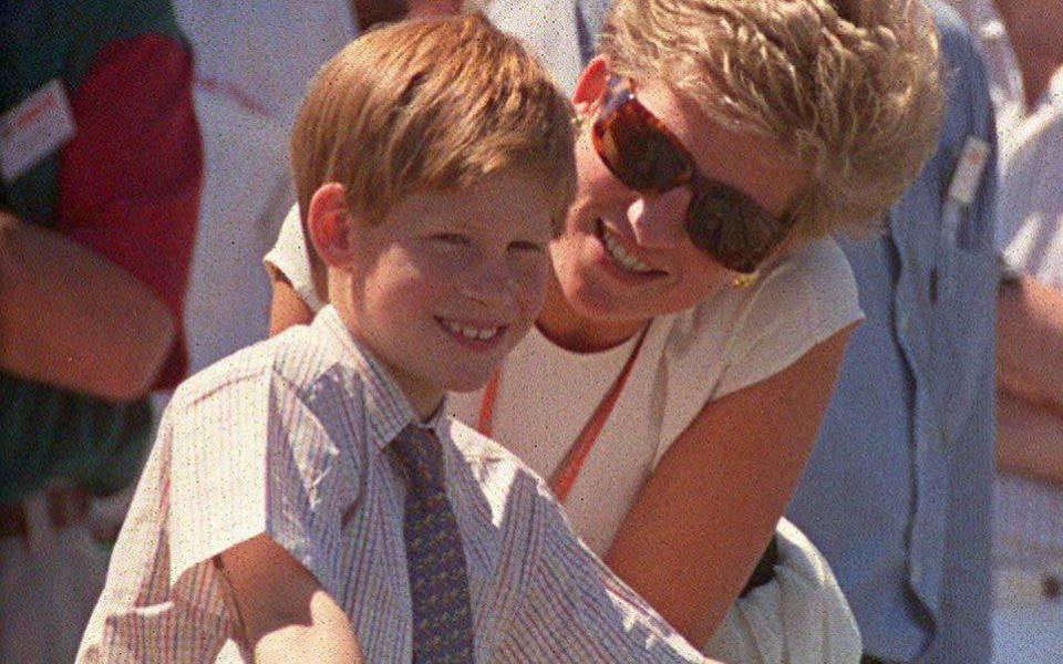 Princess Diana and Prince Harry at the British Grand Prix at Silverstone in 1994 - Paul Greaves/Shutterstock