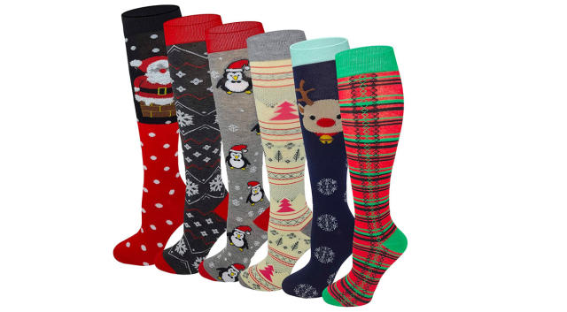 Sock it to 'em! These cheerful Christmas socks arrive in time for