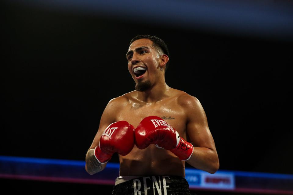 Bryan Ismael Rodriguez Rivera and Corpus Christi fighter, John Rincon, fight in a Top Rank bout at the American Bank Center on Friday, Sept. 15, 2023, in Corpus Christi, Texas. Rincon won in six rounds by unanimous decision.