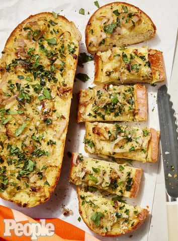 <p>Jen Causey</p> Alex Guarnaschelli's Shallot Garlic Bread