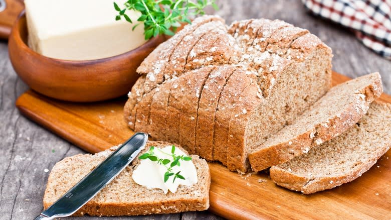 Irish soda bread with butter