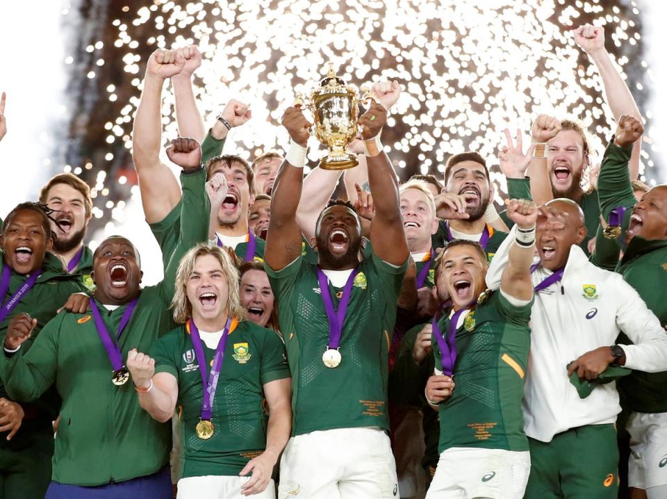 Siya Kolisi became the first Black captain to win the men’s Rugby World Cup (Reuters)