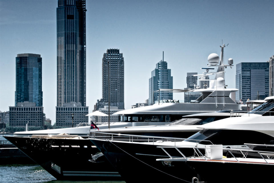 Closeup of a yacht