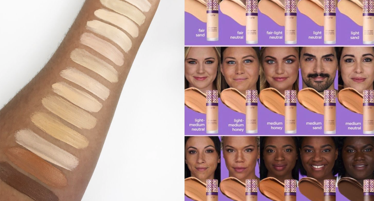 Tarte’s new Shape Tape Foundation range is getting a lot of criticism from beauty lovers because of its lack of color diversity. (Photo: Twitter/glowkit)