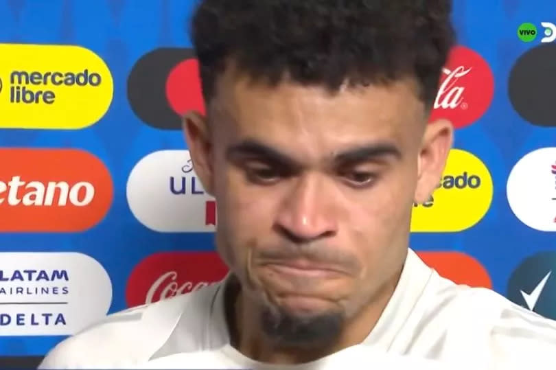 Liverpool's Luis Diaz got emotional after Colombia's passage to the final