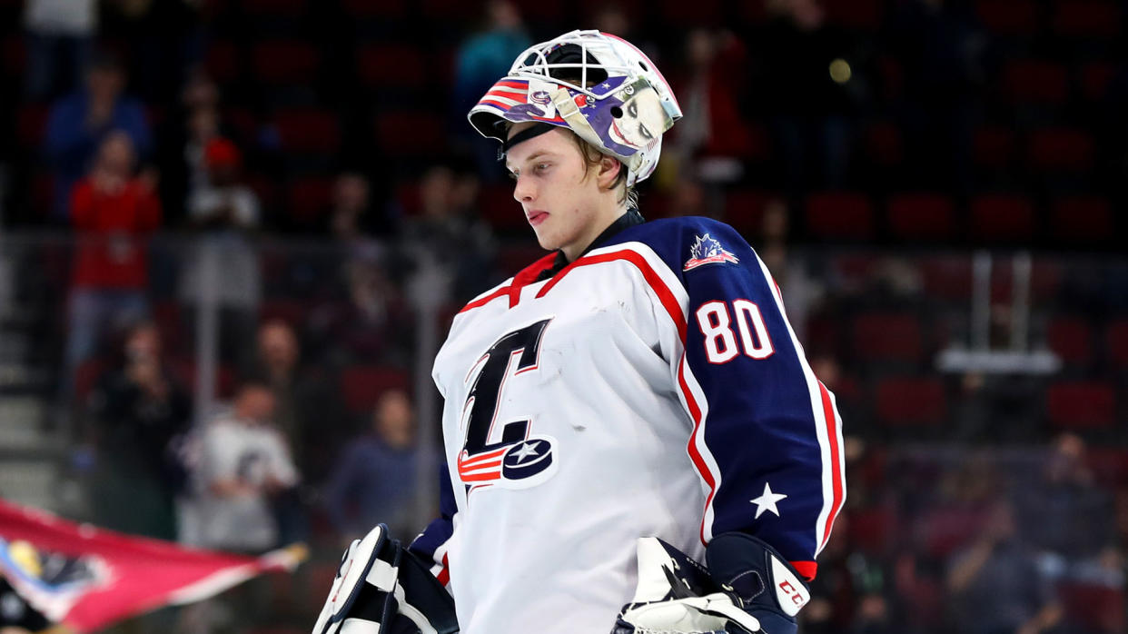 Late Columbus Blue Jackets goalie Matiss Kivlenieks saved lives before he died. (Photo by Frank Jansky/Icon Sportswire via Getty Images)