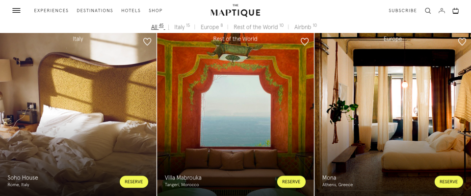 The Maptique website.