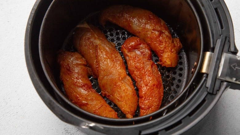 chicken tenders in air fryer basket