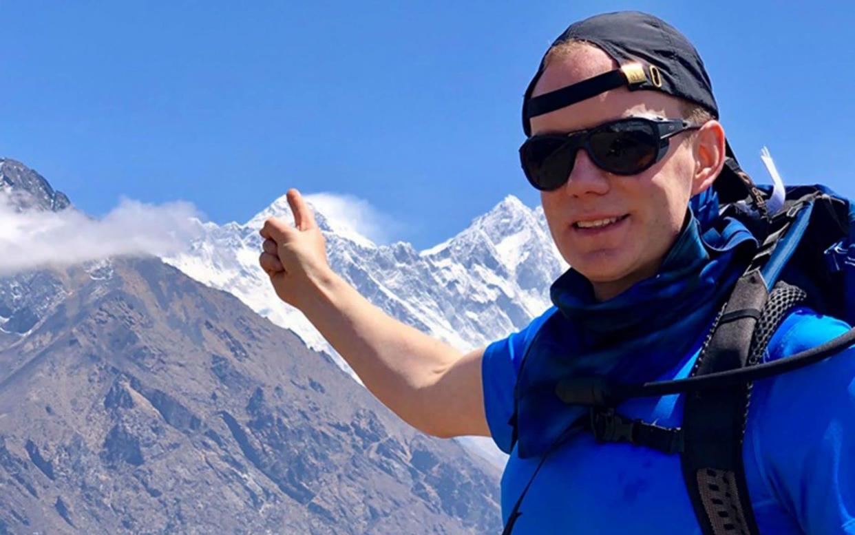 Robin Haynes Fisher on his way to climb Mount Everest - PA