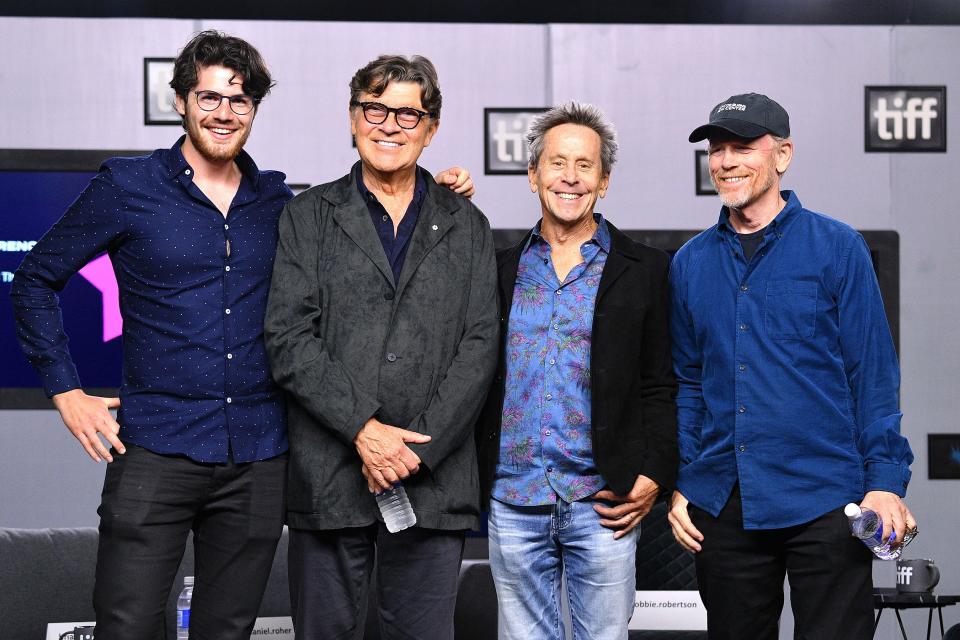 Daniel Roher, Robbie Robertson, Brian Grazer & Ron Howard