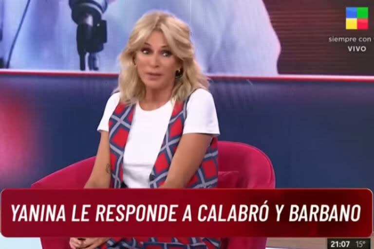 "Ella me contó miles de cosas que yo no contaría; sé un montón del vínculo con Barbano, sé el motivo por el cual se separaron", dijo Yanina Latorre (Foto: Captura de TV / América)