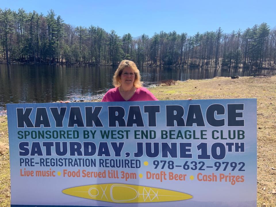 Wendy McCullough, head bartender at the West End Beagle Club, has organized the club's first Kayak Rat Race, which will take place on Saturday, June 10.