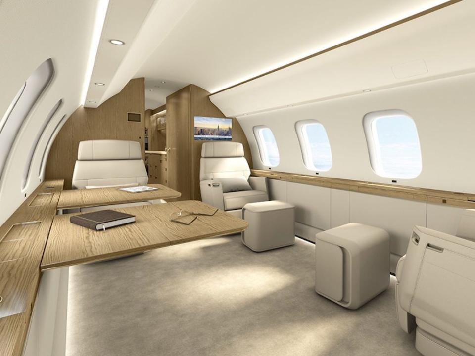 Bombardier Global 8000 executive cabin configuartion.