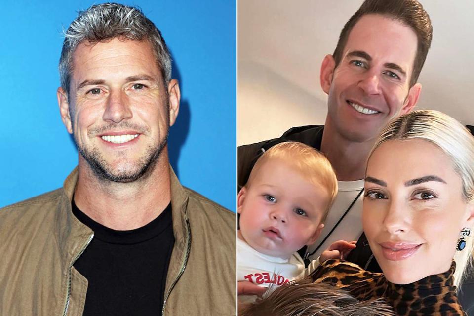 <p>Kevin Winter/Getty; Heather Rae El Moussa/Instagram</p> Ant Anstead (left) and Heather and Tarek El Moussa with baby Tristan (right). 