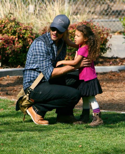 Gabriel Aubry with his and Halle Berry's daughter Nahla. Credit: Getty Images