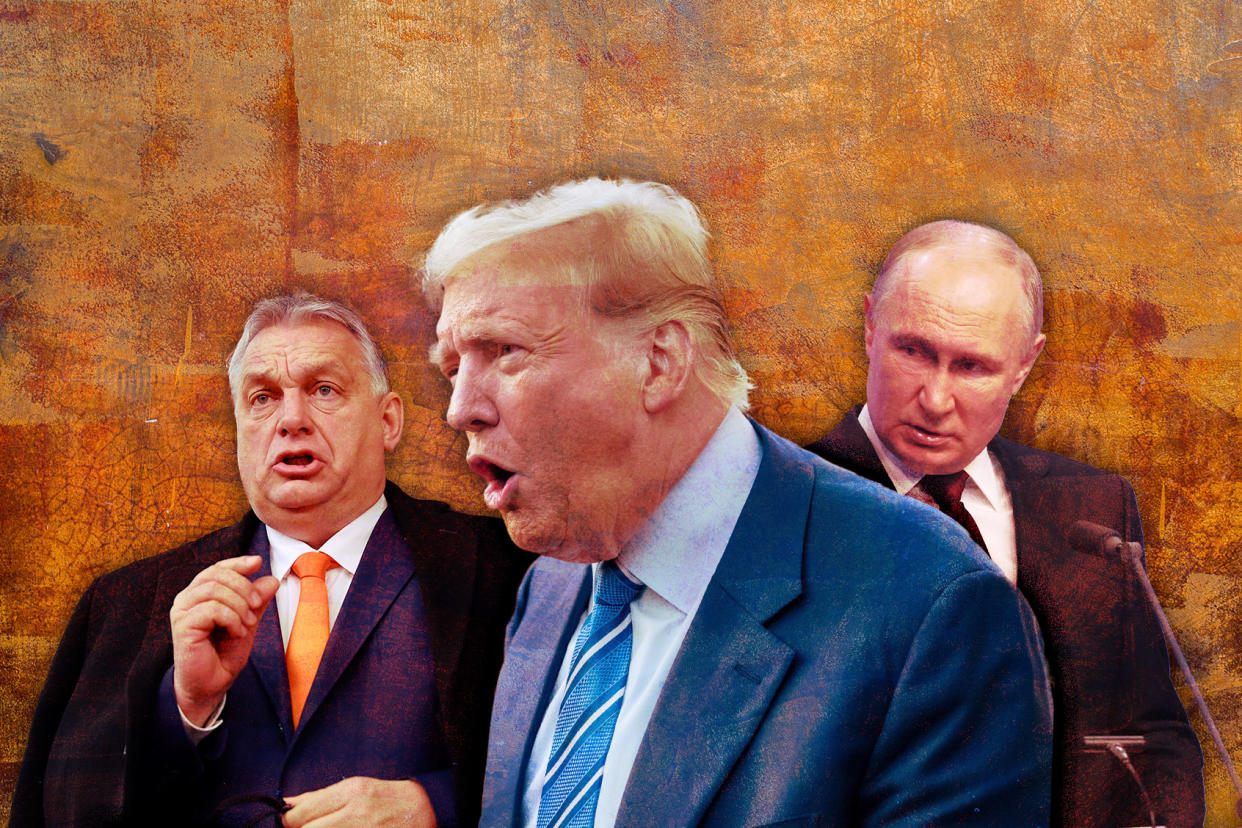 Viktor Orban, Donald Trump and Vladimir Putin Photo illustration by Salon/Getty Images