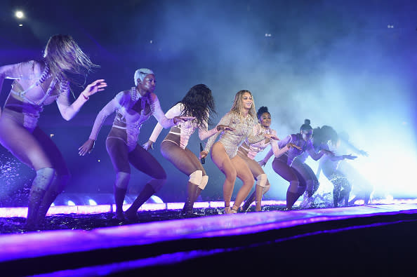 CHICAGO, IL - MAY 27: Entertainer Beyonce on stage during "The Formation World Tour" at Soldier Field on May 27, 2016 in Chicago, Illinois. (Photo by Larry Busacca/PW/WireImage For Parkwood Entertainment)