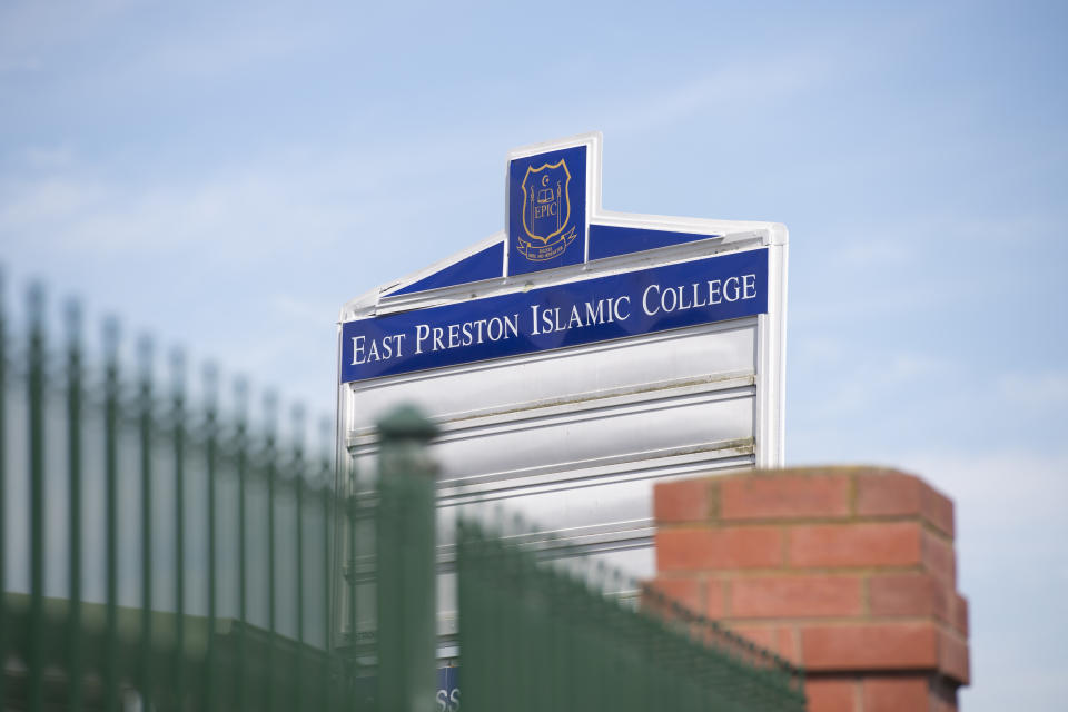 Signage is seen at the East Preston Islamic College in Melbourne where the virus has been detected. Source: AAP