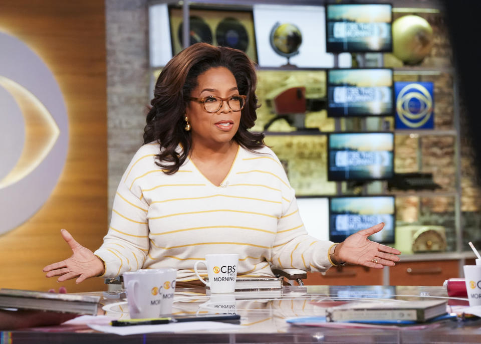 NEW YORK – APRIL 10: Oprah on CBS This Morning (Photo by Michele Crowe/CBS via Getty Images)