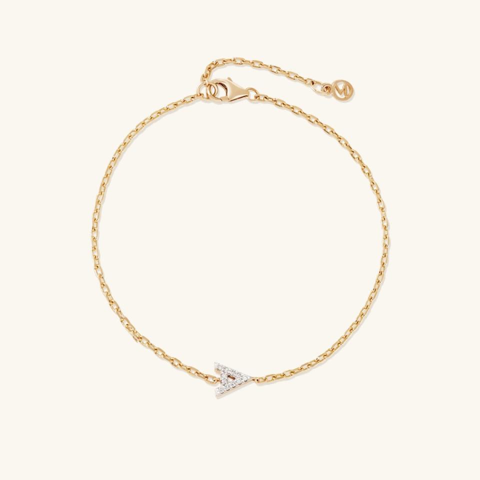 Mejuri Diamond Letter Bracelet