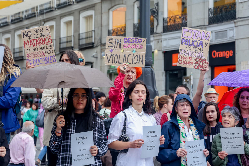 Protesta en Madrid a favor de la igualdad de género. Pegar a una mujer es normal en muchas sociedades. (Photo By Ricardo Rubio/Europa Press via Getty Images)