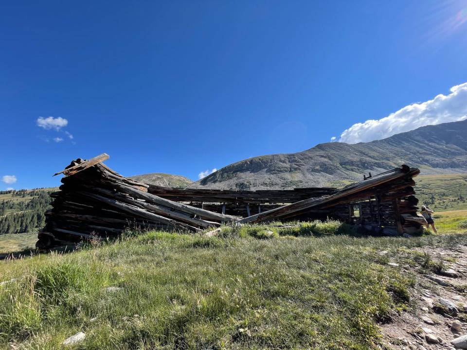 The largest abandoned cabin in the ghost town.