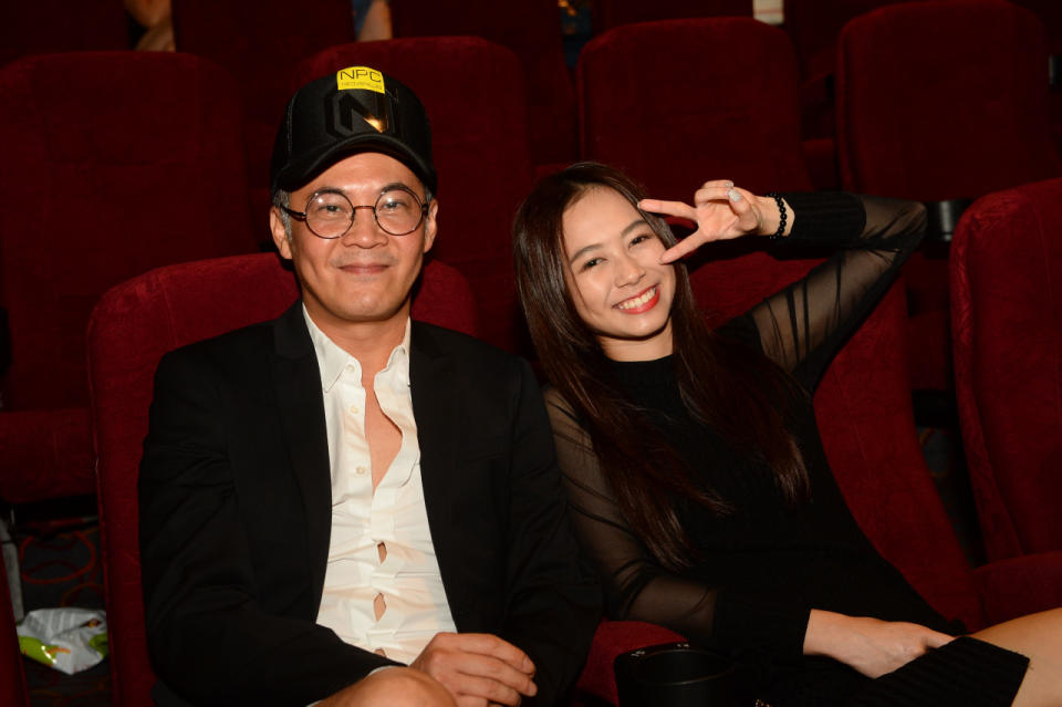 Actor Terence Cao (left) was also at the premiere.