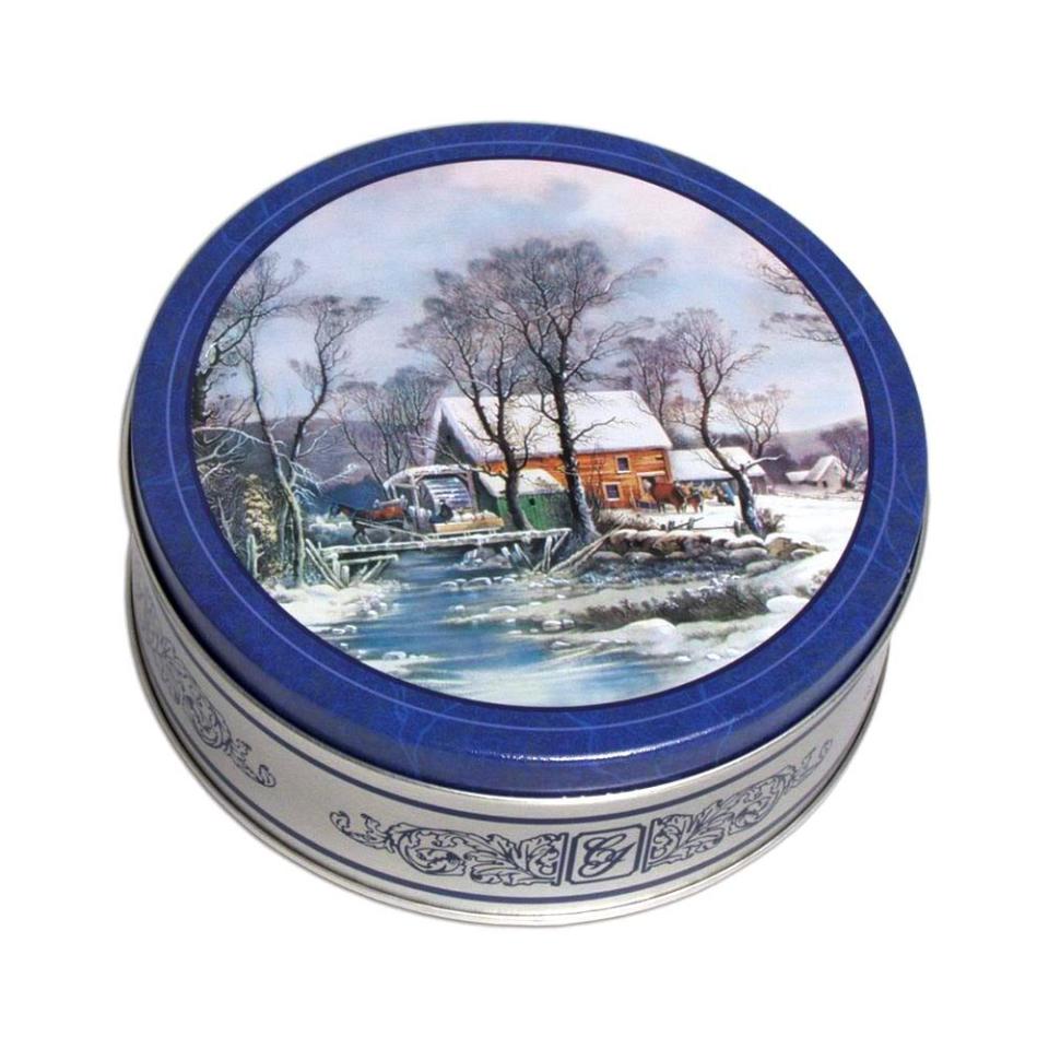 2) 8-inch Size Empty Homestead Tin