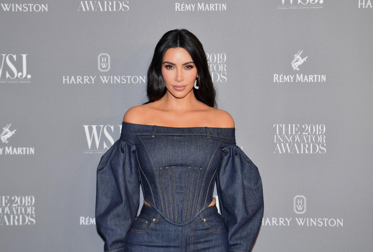 Kim Kardashian was accused of editing her waist size in a recent SKIMS ad. (Photo: Getty Images)