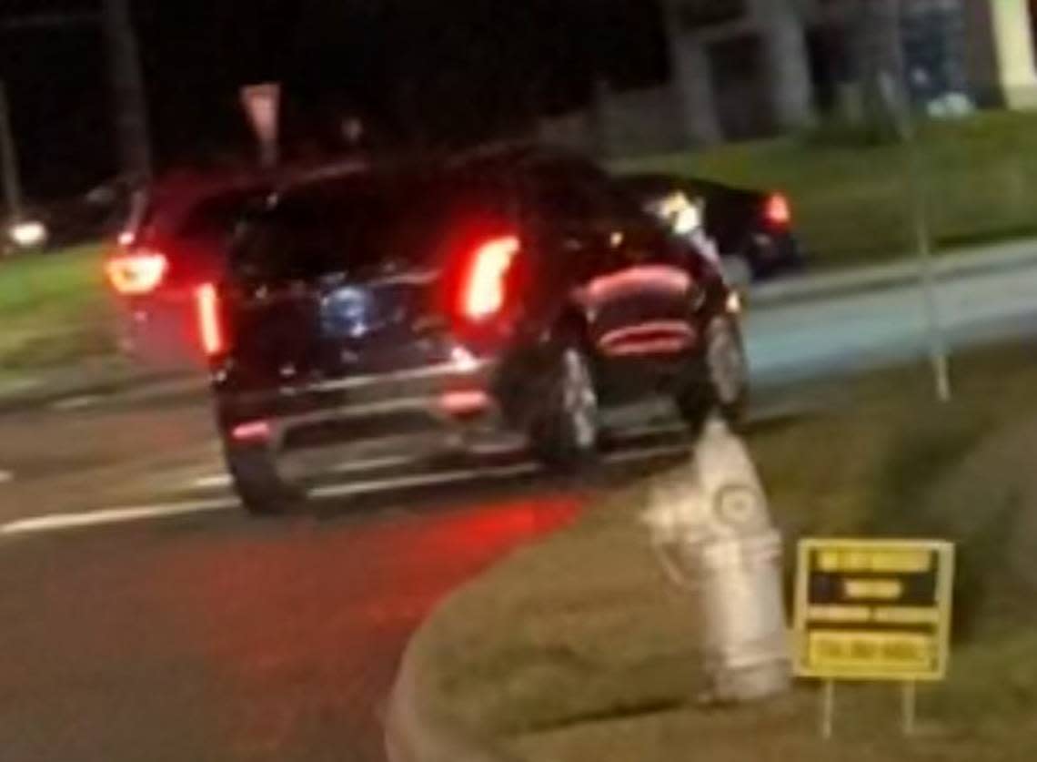 Arlington police are loooking for a man seen driving a dark-colored, late model Cadillac SUV (possibly a Cadillac XT4 or XT5) with no license plates.